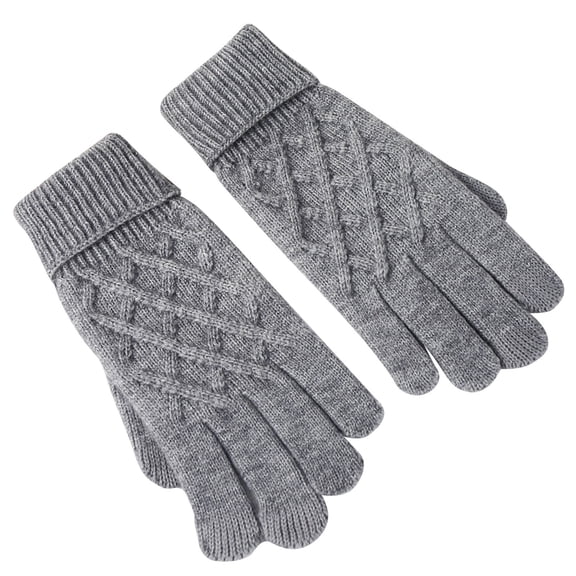 Cavosen Thermal Gloves for Women Thermal Windproof Gauntlets Knit Comfortable Elastic Cuff Winter Mittens