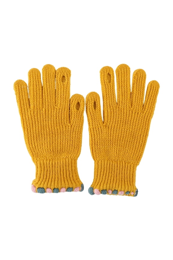 Thermal Gloves for Women Windproof Touchscreen Fleece Riding Comfortable Elastic Cuff Mittens