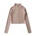 thumbnail image 1 of Cavosen Undershirt Women Fleece Long Sleeve Turtleneck Stretch Base Layer Tee Thermal Solid Fitted Underscrubs Soft Comfy Trendy Tops, 1 of 6