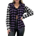 thumbnail image 1 of Cavosen Vest Tops for Women Lapel Sleeveless Vest with Pocket Button Plaid Long Jacket Windproof Warm Versatile Outerwear, 1 of 2