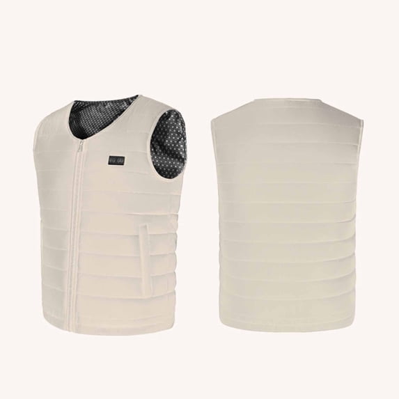 Cavosen Vest for Men Sleeveless Electric Heated Vest with Battery Zipper Hooded Loose Jacket Windproof Warm Trendy Outerwear