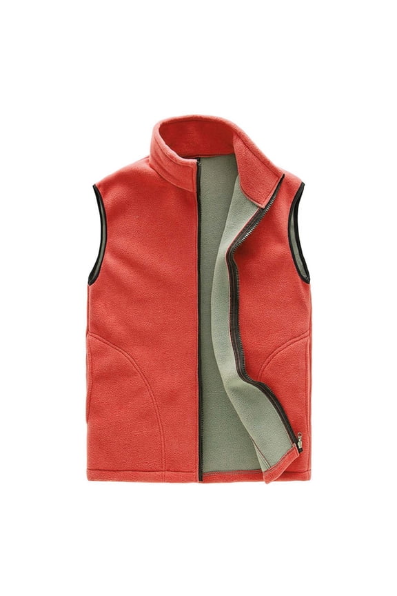 Vests for Women Trendy High Neck Sleeveless Fleece Vest with Pocket Zipper Hooded Solid Loose Jacket Windproof Warm Casual Outerwear