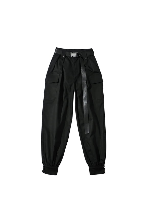 Wide Leg Pants for Women Baggy Low Waist Trousers Palazzo Bottoms Button Straight Leg Jogger Windbreaker Clothes