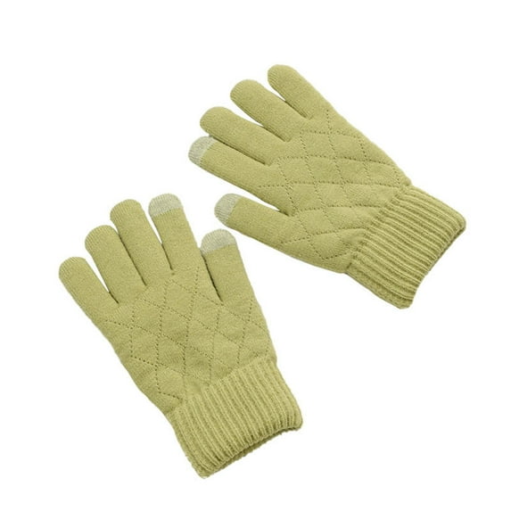 Cavosen Winter Gloves for Ladies Touchscreen Thermal Grip Windproof Knit Comfortable Elastic Cuff Mittens