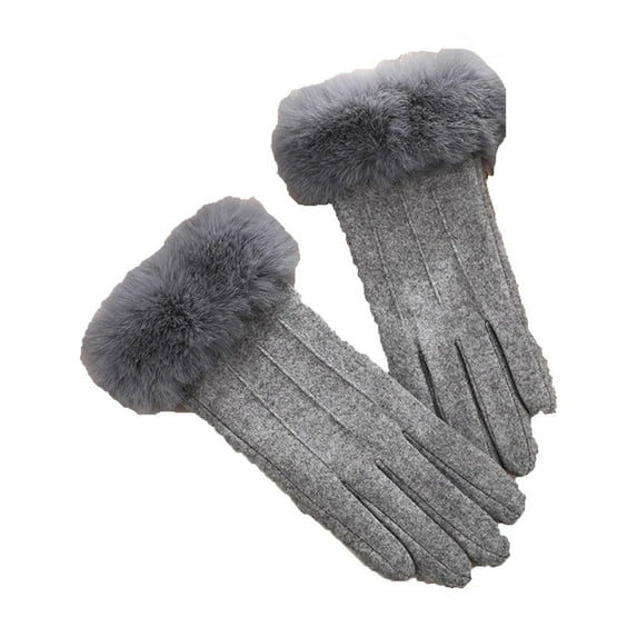 Cavosen Winter Gloves for Women Thermal Windproof Fleece Riding Thicken Comfortable Elastic Cuff Mittens