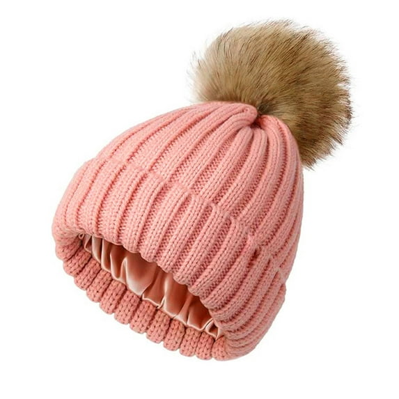 Cavosen Winter Hats for Women Pom Pom Men Unisex Outdoor Beanies Skullies Warm Fleece Knit Running Sports Cuffed Caps for Cold Weather Solid Party Ski Caps Travel Headwear Bonnet