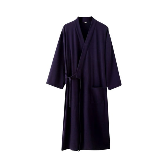 Cavosen Winter Robes for Women Fleece Warm Knee Length Bathrobe with Pocket Belt Soft Comfortable Everyday Housecoat