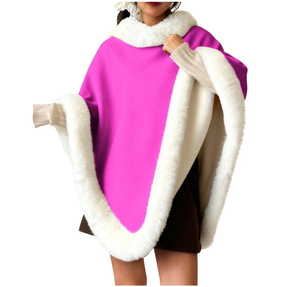Cavosen Winter Shawl Fleece Elegant Wraps Solid Soft Thicken Warm Scarves Versatile Bridesmaid Wedding Fall Everyday Wear
