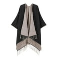 thumbnail image 1 of Cavosen Winter Shawl Wraps for Women Tassel Elegant Shawls Solid Soft Warm Open Front Scarves Trendy Everyday Wear, 1 of 8