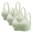 thumbnail image 1 of Cavosen Wirefree Bra for Women 3 Pack Soft Lace Bra Full Coverage Padded Adjustable Strap Plus Size Breathable Brasieres, 1 of 2