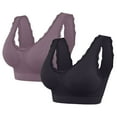 thumbnail image 1 of Cavosen Wireless Push up Bra Lace Wireless Bras Push Up Solid Stretch Bralettes Wide Straps Breathable Tshirt Comfortable Underwear, 1 of 9