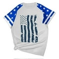thumbnail image 1 of Cavosen Women Short Sleeve Tops Crew Neck 4th of July Patriotic Tee Red White and Blue Graphic Shirt Summer Basic Tops, 1 of 4