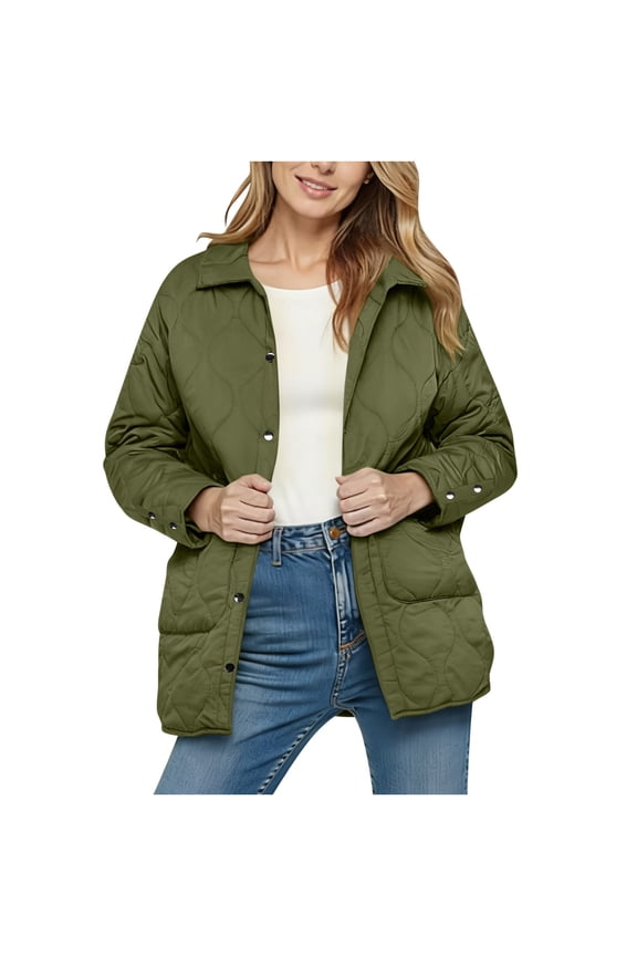Women Trench Coat Lightweight Winter Warm Down Jacket Packable Packable Coat Trendy Insulated Travel Outerwear