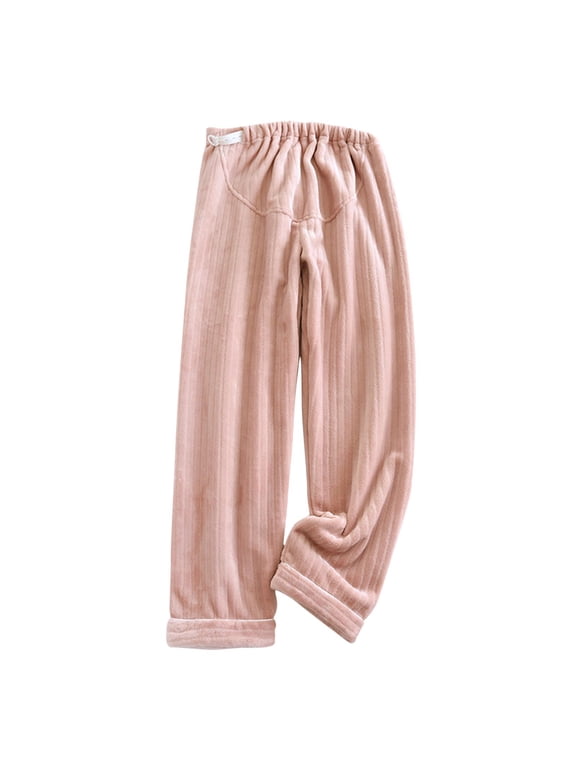Women Wide Leg Pants Flannel Maternity Over The Belly High Waist Wide Leg Casual Palazzo Pants Solid Pregnancy Pants Dress Pants Pink XL
