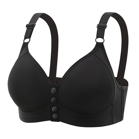 Cavosen Women's Bras Full Coverage Seamless Front Closure Everyday Bras Wireless Push up Gathered Together Solid Bralette Oversized Padded Comfortable Breathable Underwear