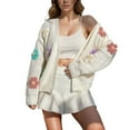 thumbnail image 1 of Cavosen Women's Cardigan Sweaters Button Down Cropped Outfits Long Puff Sleeve Knit Stretch Comfortable Clothes, 1 of 8