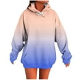 thumbnail image 1 of Cavosen Women's Ombre Hoodies Sweatshirt Kangaroo Pockets Long Sleeve Graphic Pullover Athletic Soft Soft Workout Casual Hoodies, 1 of 2