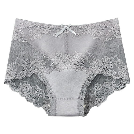 Cavosen Women's Period Panties Lace Breathable Plus Size Panties Stretch Soft Briefs Solid Color Comfortable Underwear