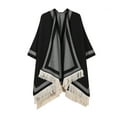 thumbnail image 1 of Cavosen Women's Wraps Tassel Elegant Shawls Solid Soft Thicken Warm Open Front Scarves Oversized Winter Everyday Wear, 1 of 5