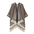 thumbnail image 1 of Cavosen Women's Wraps Tassel Elegant Shawls Solid Soft Thicken Warm Open Front Scarves Oversized Winter Everyday Wear, 1 of 5