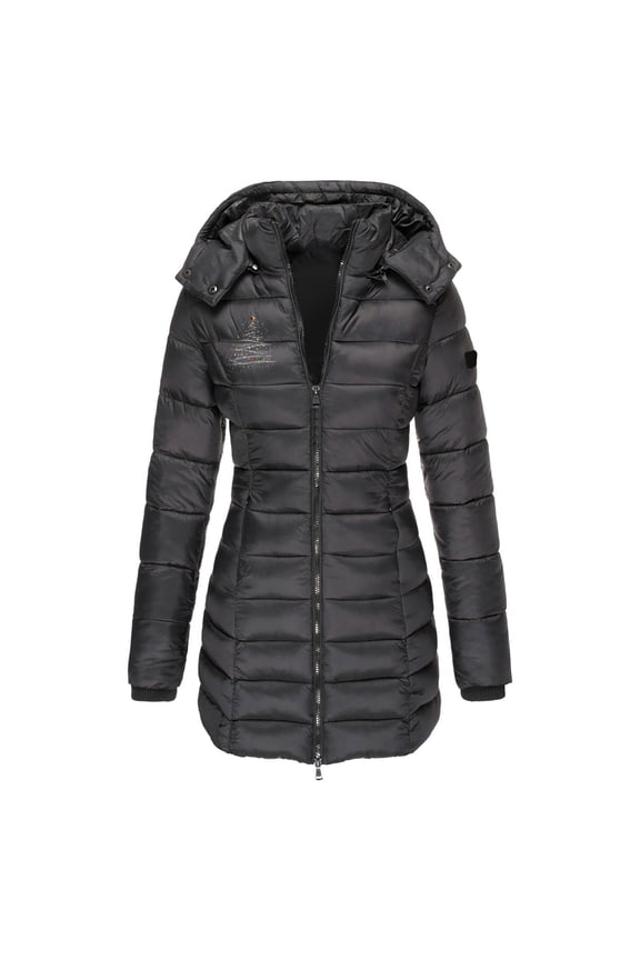 Women's down Jackets & Coats Lightweight Winter Warm Long Down Jacket Packable Packable Coat with Hood Casual Insulated Travel Outerwear