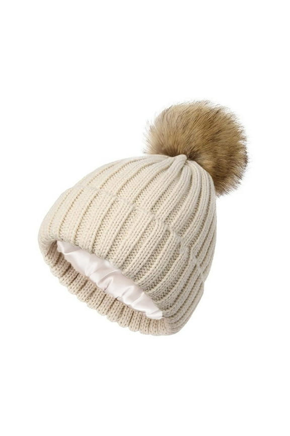 Womens Beanie Caps Men Unisex Outdoor Beanies Skullies Warm Fleece Knit Running Sports Cuffed Caps with Pom Pom for Cold Weather Solid Winter Ski Caps Breathable Headwear Bonnet