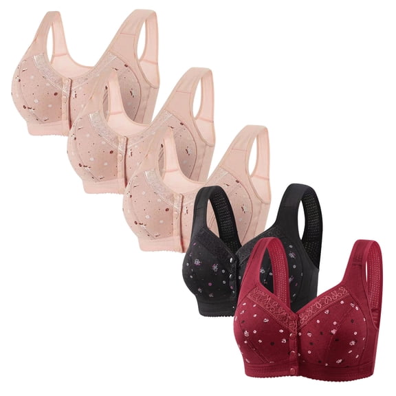 Cavosen Womens Bras Plus Size Wireless Bras Push Up Full Coverage Stretch Bralettes Wide Straps Breathable Comfortable Underwear