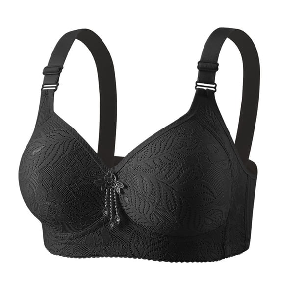 Cavosen Womens Bras Push up Lace Wireless Supportive Bras Lightly Padded Solid Stretch Bralettes Wide Straps Breathable Every day Underwear