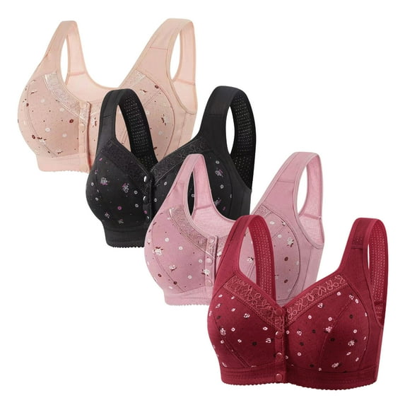 Cavosen Womens Bras Push up Plus Size Wireless Bras Push Up Full Coverage Stretch Bralettes Wide Straps Breathable Casual Underwear