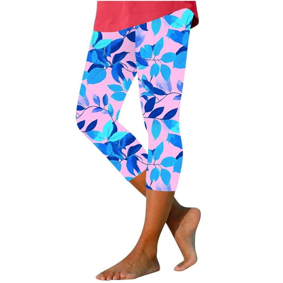 Cavosen Womens Casual Pants High Waist Tight Leggings Lightweight Elastic Waist Cropped Trousers Summer Breathable Versatile Pants Multicolor L