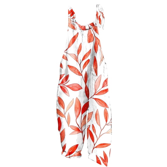 Cavosen Womens Coveralls for Work Oversized Jumpsuits Wide Leg Long Overalls with Pocket Print Lightweight Summer Trendy Rompers