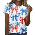 thumbnail image 1 of Cavosen Womens Going out Tops Short Sleeve Crew Neck Independence Day Patriotic Tee 250 Years Red White and Blue Graphic Shirt Summer Loose Tops, 1 of 5