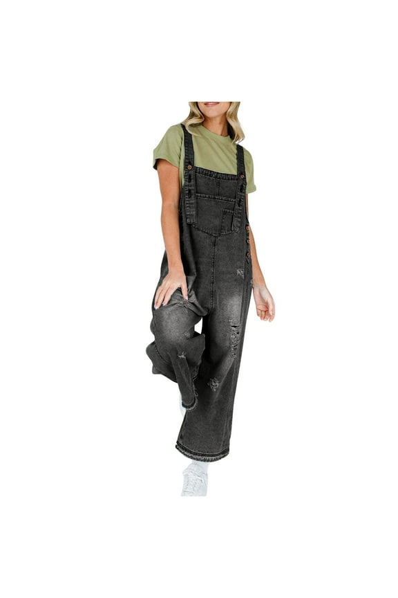 Womens Jumpsuits Dressy Loose Jumpsuits Wide Leg Retro Long Overalls Lightweight Summer Workout Rompers