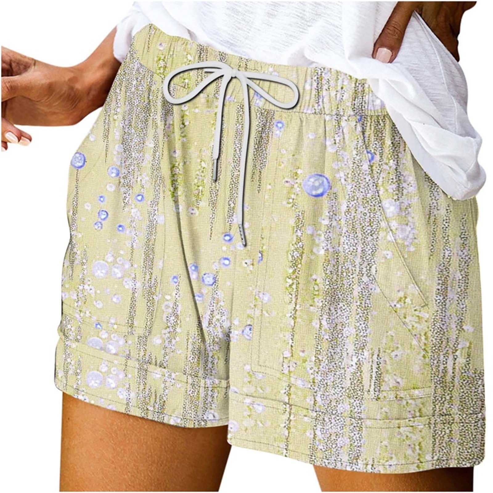 Cavosen Womens Lounge Shorts Elastic Waist Short Casual Pants Pants ...