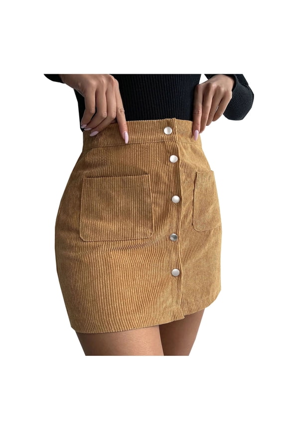 Womens Maxi Skirt High Waist BodyconMini Skirts Solid Skirts Trendy Date Night Cocktail Party Skirt with Pocket