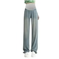 thumbnail image 1 of Cavosen Womens Palazzo Pants with Pockets Full Length Elastic Waist Pants Straight Leg Solid Causual Pants, 1 of 5