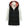 thumbnail image 1 of Cavosen Womens Quilted Vest Plus Size Sleeveless Vest with Pocket Zipper Hooded Loose Jacket Windproof Warm Fall Outerwear, 1 of 9