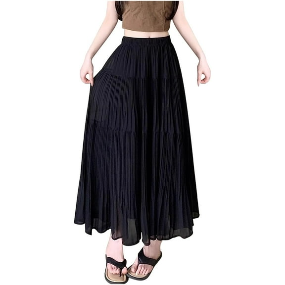 Cavosen Womens Skirt High Waist Midi Skirts A Line Solid Short Skirts Trendy Cute Casual Club Formal Skirt