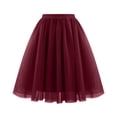 thumbnail image 1 of Cavosen Womens Skirt Tiered High Waist Midi Ball Skirt Short Skirts Trendy Cute Casual Cocktail Party Skirt, 1 of 3