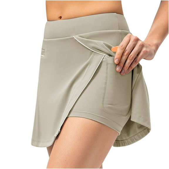 Cavosen Womens Skirts Knee Length Elastic Waist Mini Skirts Split Solid Yoga Skirts Elegant Bussiness Club Skirt