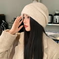 thumbnail image 1 of Cavosen Womens Slouchy Beanie Hats Warm Outdoor Earflap Warm Knit Ear Protection Beanies for Cold Weather Solid Earmuffs Winter Hats Wool Caps Breathable Running Headwear Bonnet, 1 of 9