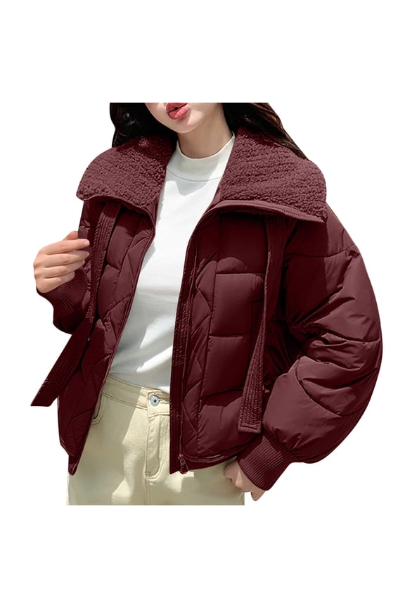 Womens Winter Coats Plus Size Lightweight Winter Warm Short Down Jacket Packable Packable Coat Casual Insulated Travel Outerwear