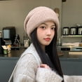 thumbnail image 1 of Cavosen Womens Winter Hats Slouchy Outdoor Earflap Warm Knit Ear Protection Beanies for Cold Weather Solid Earmuffs Party Hats Wool Caps Soft Lightweight Breathable Workout Headwear Bonnet, 1 of 7