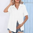 Cavosen Womens Workout Tops Short Sleeve Summer Lapel Neck Shirts Plain