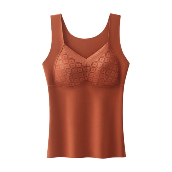 Cavosen Work Tops for Women Seamless Sleeveless Top Padded Solid Lightweight Basic Cami Tank Soft Summer Casual Tops