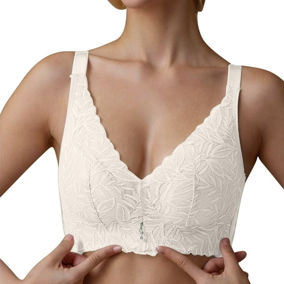 Cavosen Workout Bras Lace Wireless Bras Push Up Solid Stretch Bralettes Spaghetti Strap Breathable Everyday Underwear