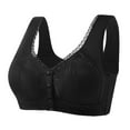 thumbnail image 1 of Cavosen Yoga Bras for Women Lace Supportive Bras Push Up Solid Stretch Bralettes Wide Straps Breathable Comfortable Underwear, 1 of 2