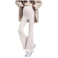 thumbnail image 1 of Cavosen Yoga Maternity Leggings Over The Belly Support Flare Casual Pants Solid Pregnancy Pants Breathable Dress Pants Beige M, 1 of 7