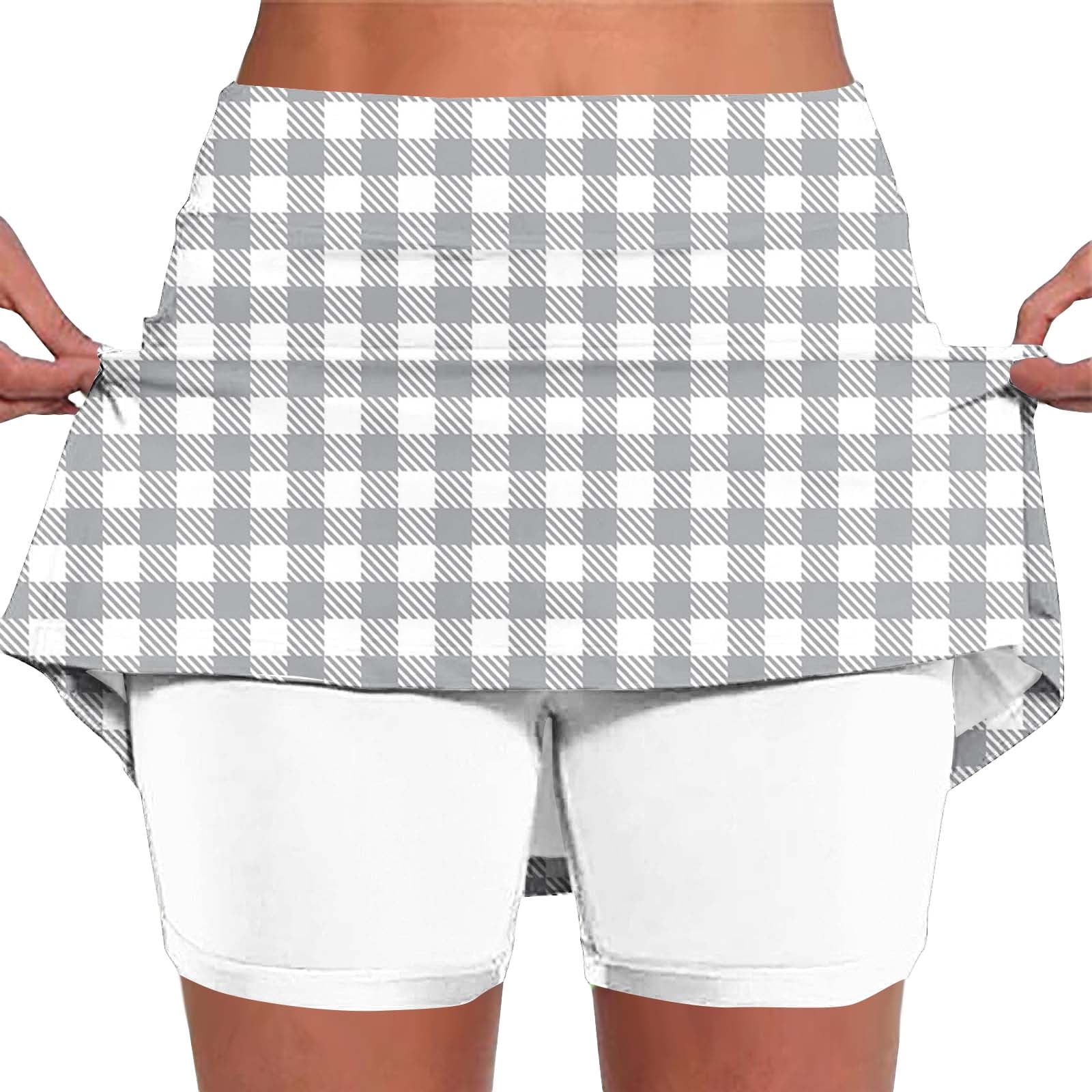 Cavosen Yoga Shorts Women Short Skorts Yoga Pants Plaid Lightweight ...