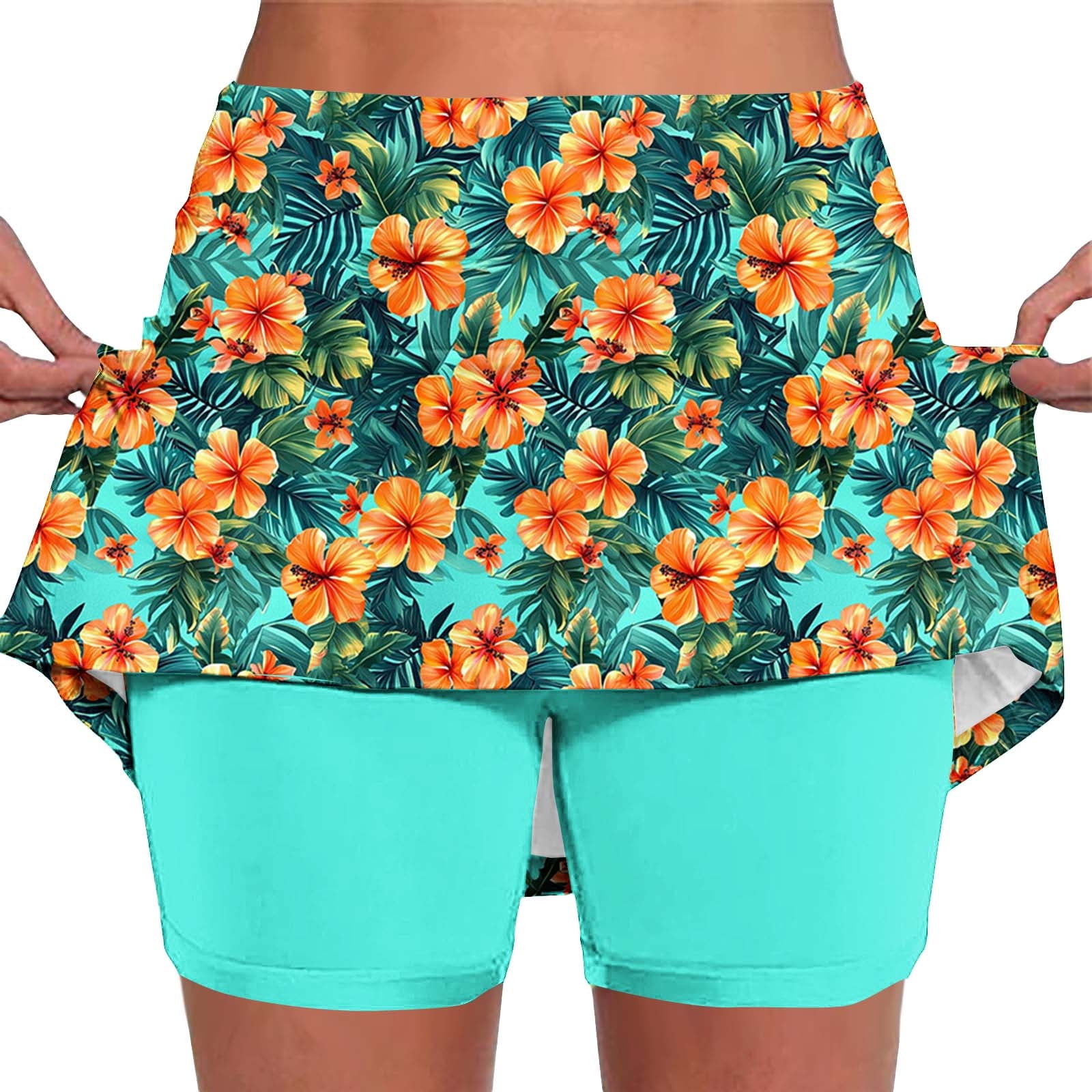 Cavosen Yoga Shorts with Pockets for Women Plus Size Short Skorts Yoga ...